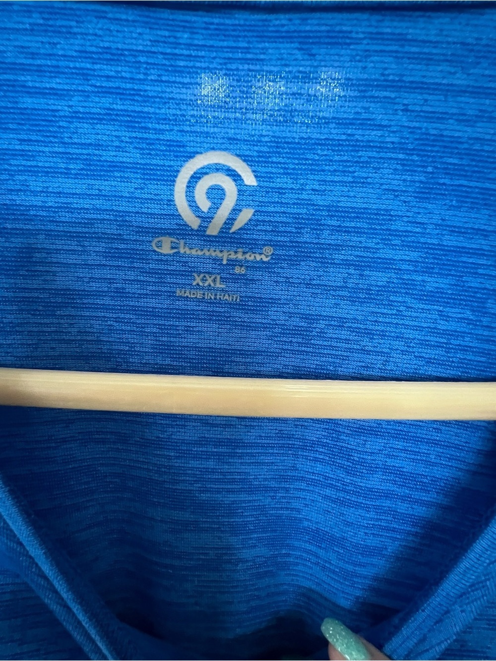 Champion Blue Performance Tee - Picture 2 of 3